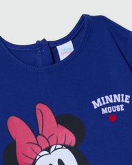 Ovs Minnie Mouse T-Shirt With Long Sleeves Blue / 24-36M