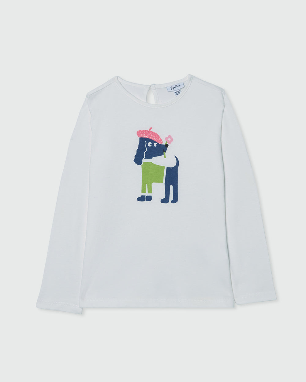 Ovs Long-Sleeved T-Shirt With Puppy Print White / 24-36M