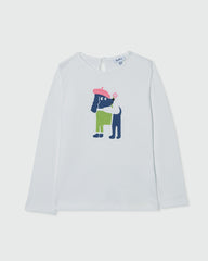 Ovs Long-Sleeved T-Shirt With Puppy Print White / 24-36M