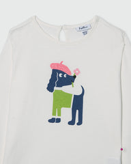 Ovs Long-Sleeved T-Shirt With Puppy Print White / 24-36M