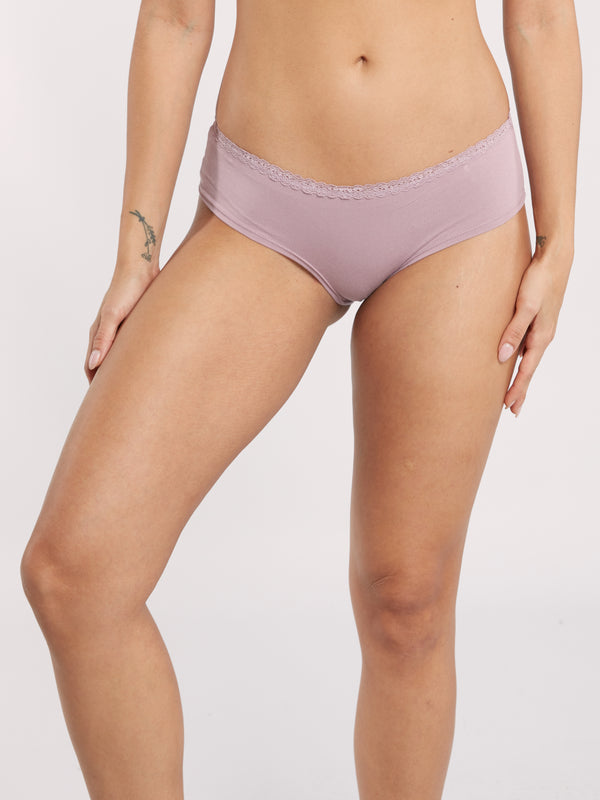 OVS WOMAN UNDERWEAR 2-PACK HIPSTER BRIEFS WHITE/VIOLET / M