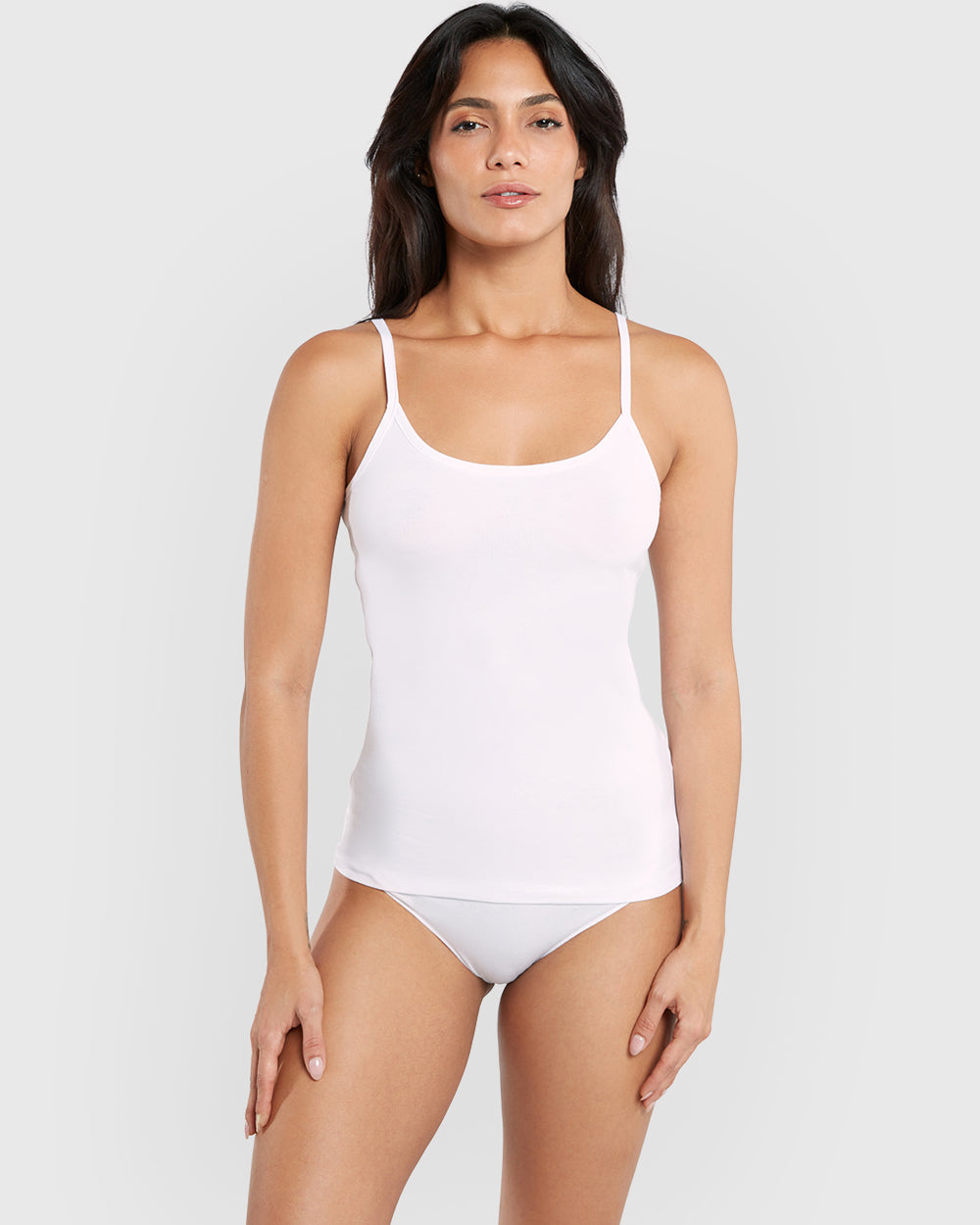 OVS WOMAN UNDERWEAR 2-PACK TOP NARROW STRAPS WHITE / M