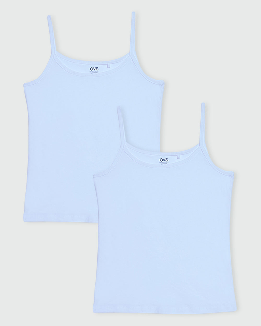 OVS WOMAN UNDERWEAR 2-PACK TOP NARROW STRAPS WHITE / M