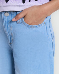 OVS Denim Cargo Trousers For Girls Azure / 9-10 Y