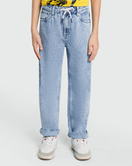 OVS Light Blue 5-Pocket Jeans For Boys Azure / 9-10 Y