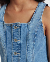 Girls' Medium Blue Denim Top From OVS Blue / 11 -12 Y
