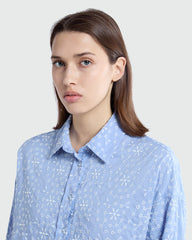OVS Sangallo Long-Sleeve Shirt For Women Azure/White / S