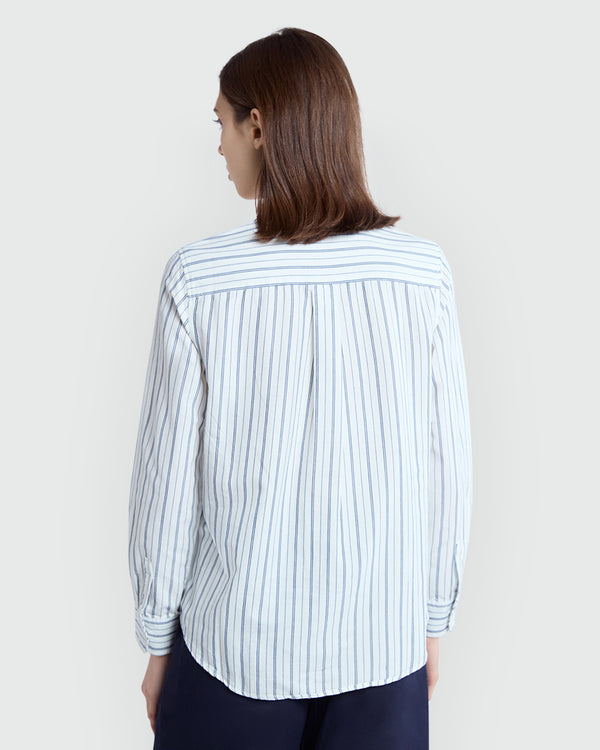 Oxford Cotton Shirt By OVS White/Blue / S