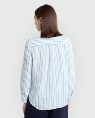 Oxford Cotton Shirt By OVS White/Blue / S