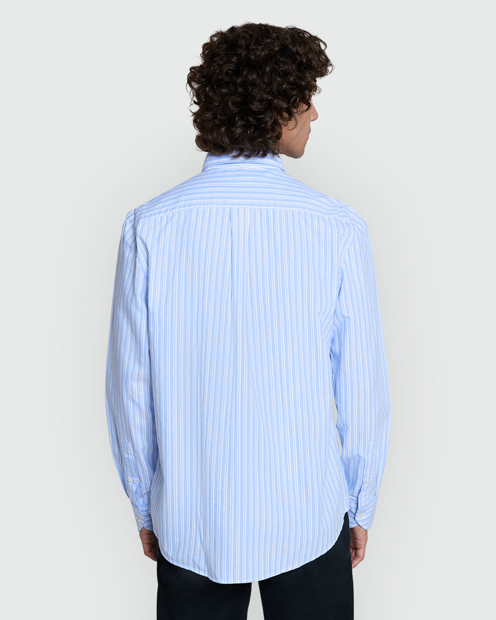 Light Striped Shirt By OVS For Men Lt Blue-Striped White / L