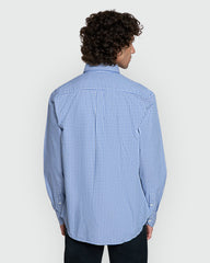 OVS Checked Shirt In Blues Blue/Lt Blue Check / L