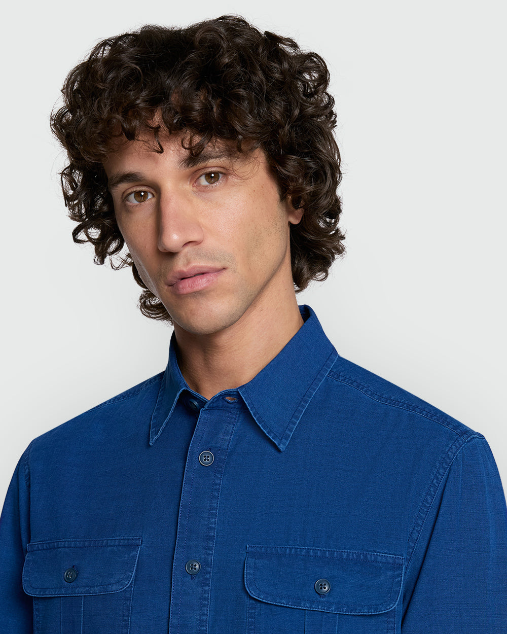 Estate Blue Casual Shirt From OVS Blue / L
