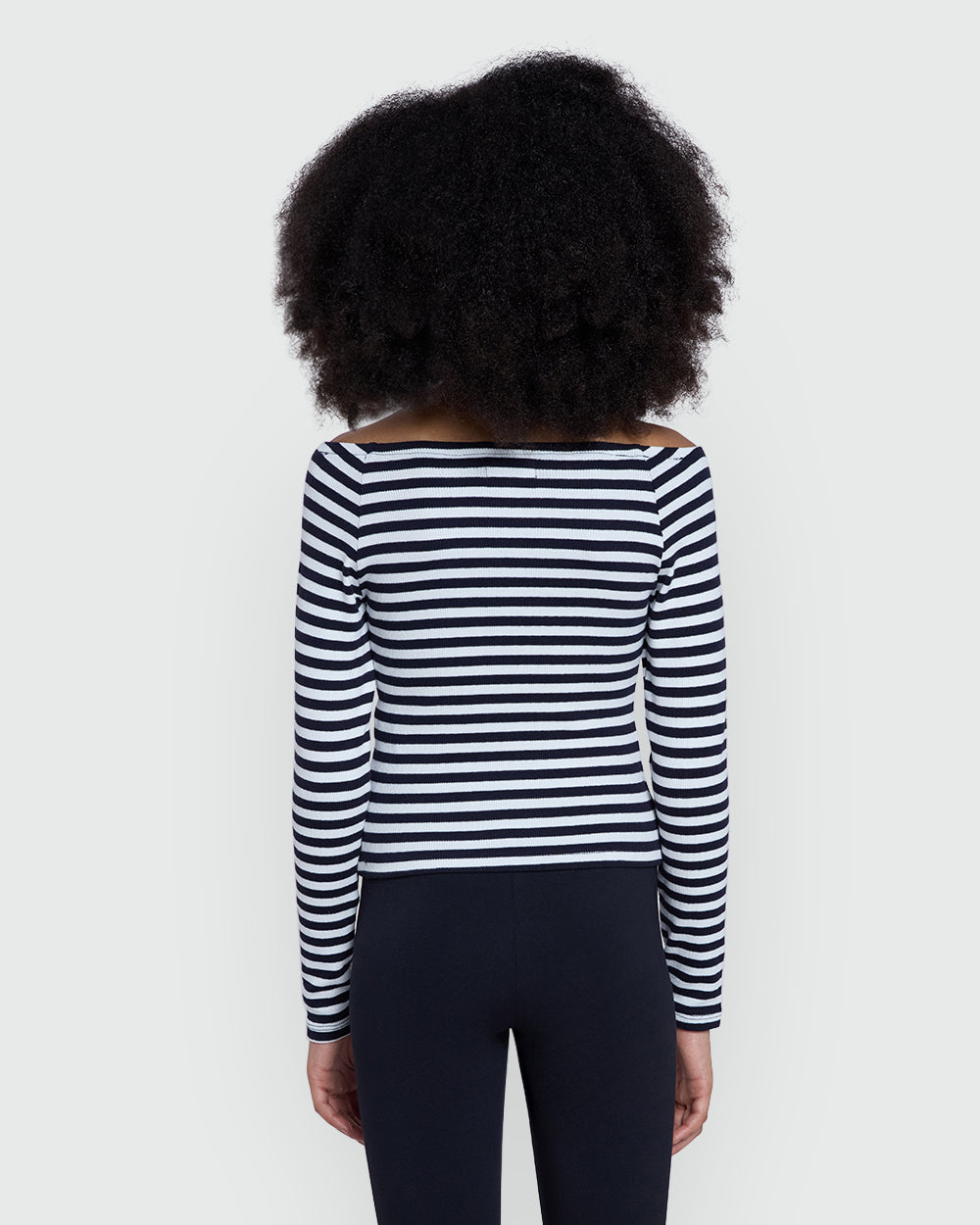 OVS Striped 3/4 Tee For Girls In Blue & White White-Striped Blue / 10-11 Y