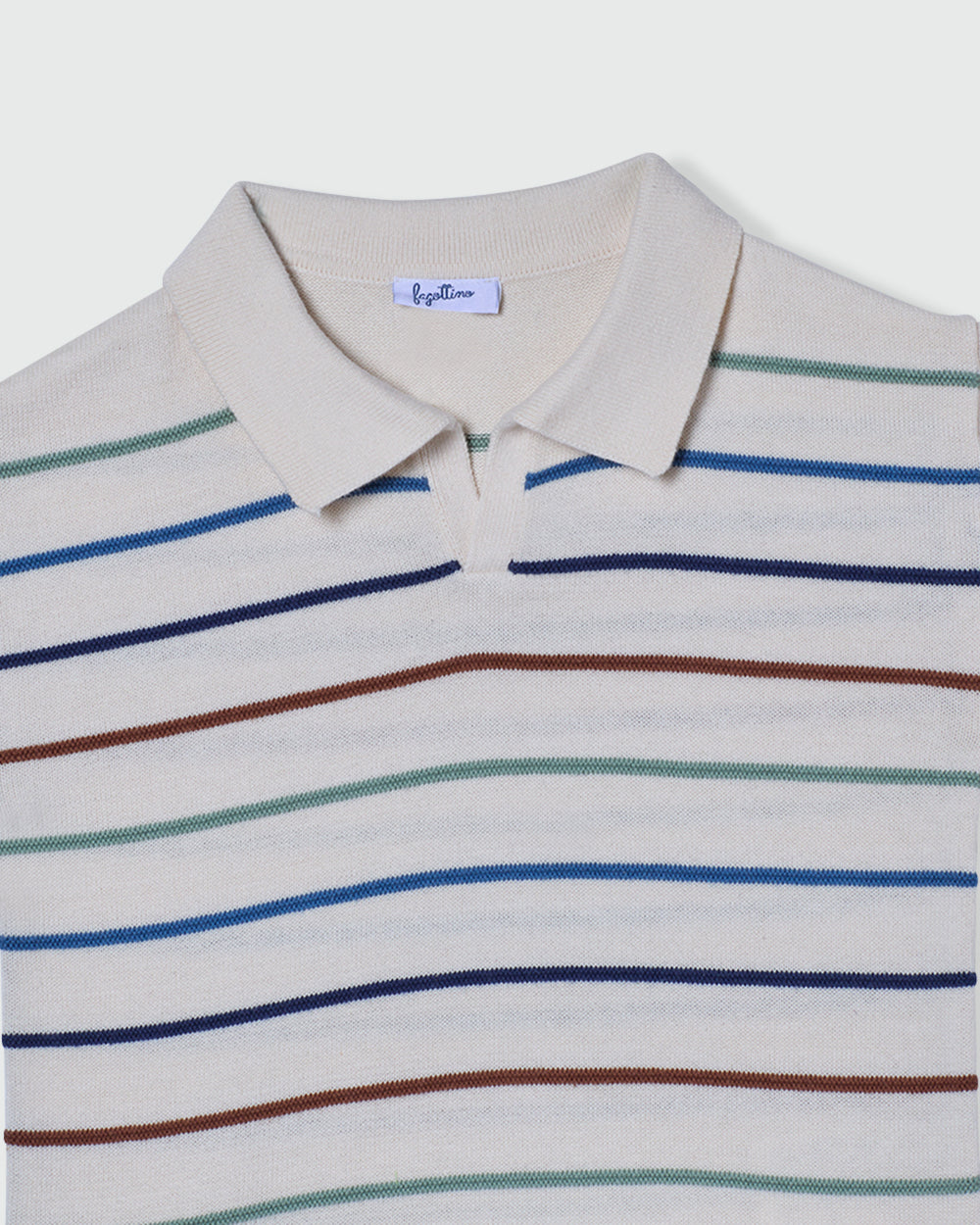 Cotton Polo Shirt With Striped Design STRIPES / 24-30 Months