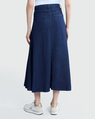 Dark Blue Denim Full Skirt By OVS Blue / M