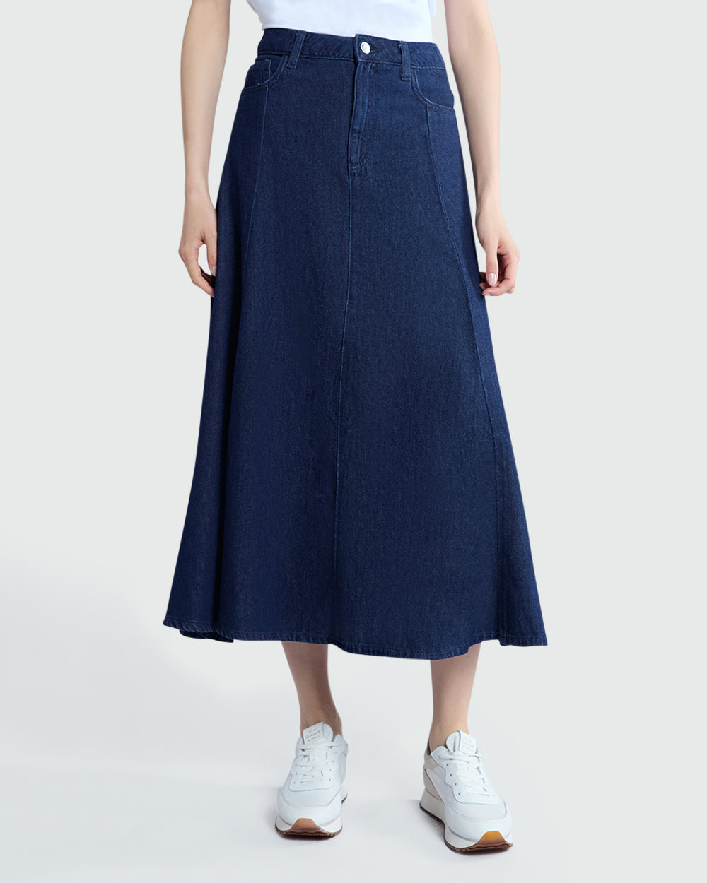 Dark Blue Denim Full Skirt By OVS Blue / M