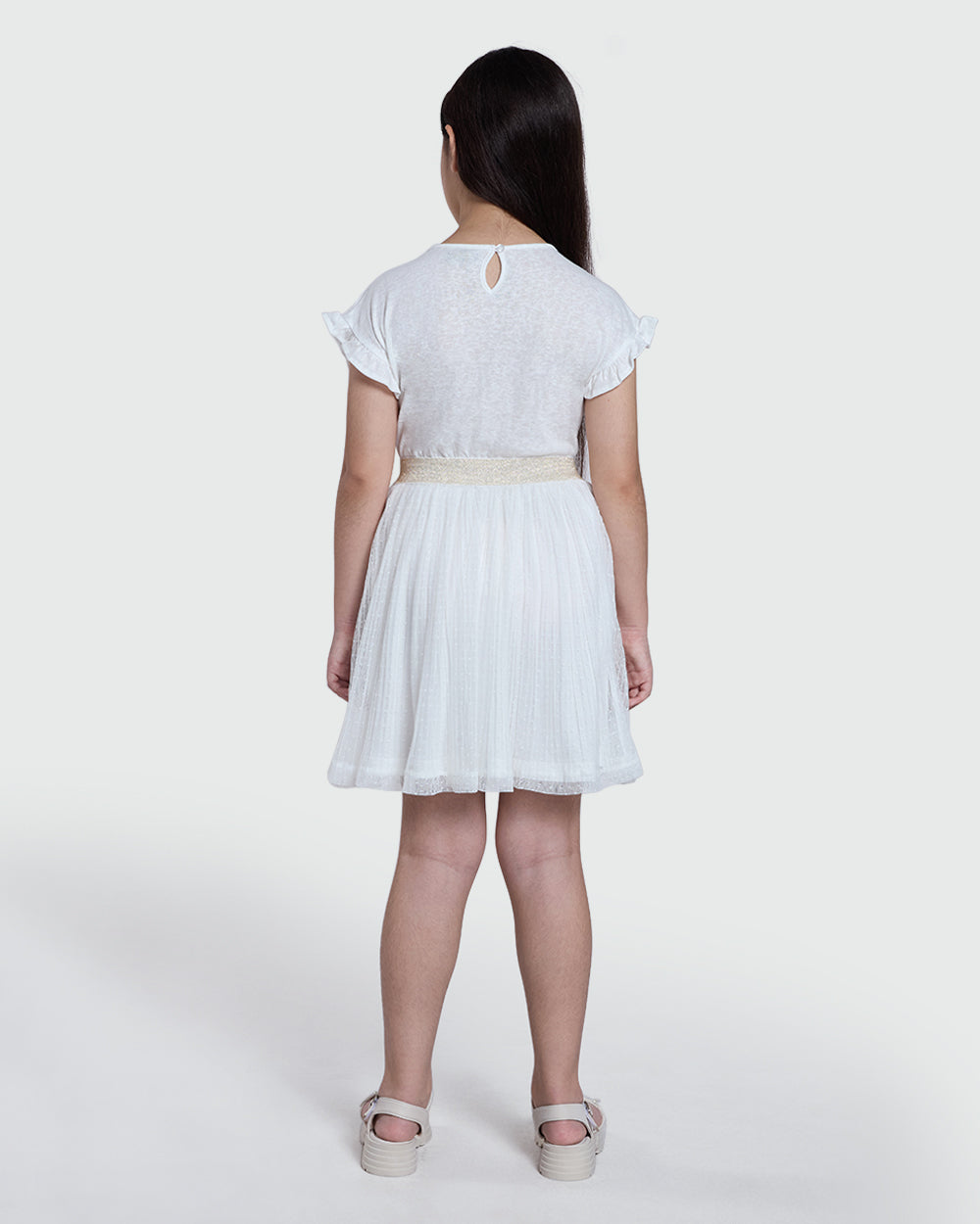 Jersey Dress In Bright White For Girls By OVS White / 9-10 Y