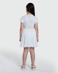 Jersey Dress In Bright White For Girls By OVS White / 9-10 Y