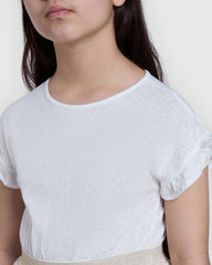 Jersey Dress In Bright White For Girls By OVS White / 9-10 Y