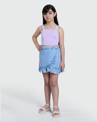 OVS Medium Blue Denim Skirt For Girls Blue / 9-10 Y