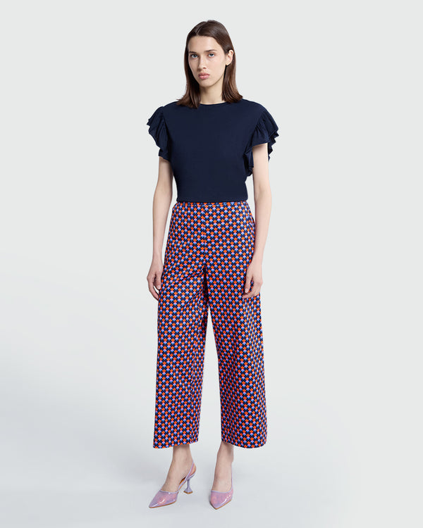 Printed Trousers By OVS In Blue And Pink Blue/Pink / M