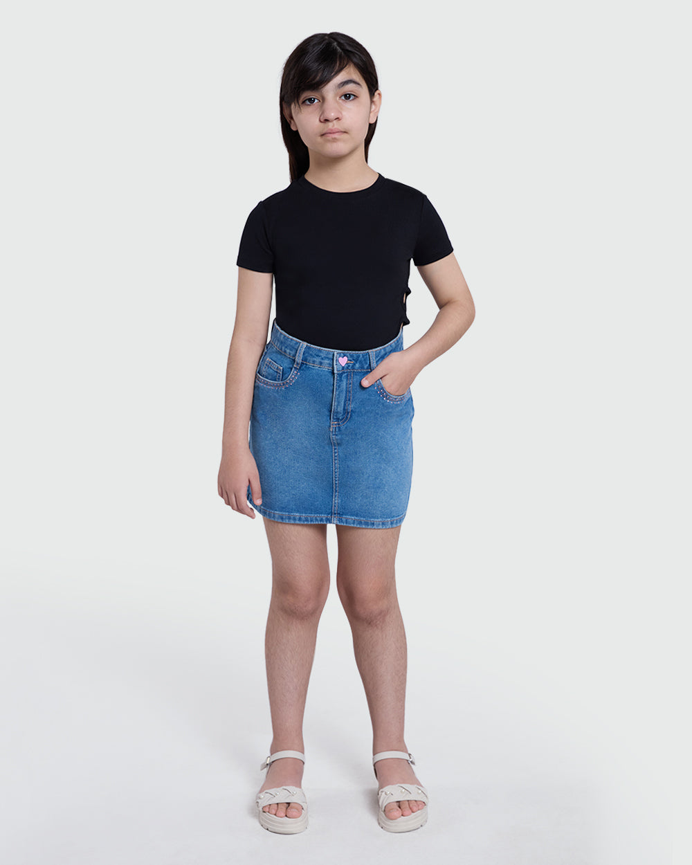 OVS Medium Blue Denim Skirt For Girls Blue / 9-10 Y