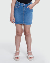OVS Medium Blue Denim Skirt For Girls Blue / 9-10 Y