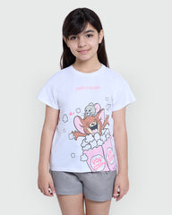Brilliant White Graphic Tee From OVS Girls White / 9-10 Y
