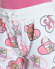 Cotton Shorts With Tom & Jerry Print And Drawstring WHITE / 9-10 Years