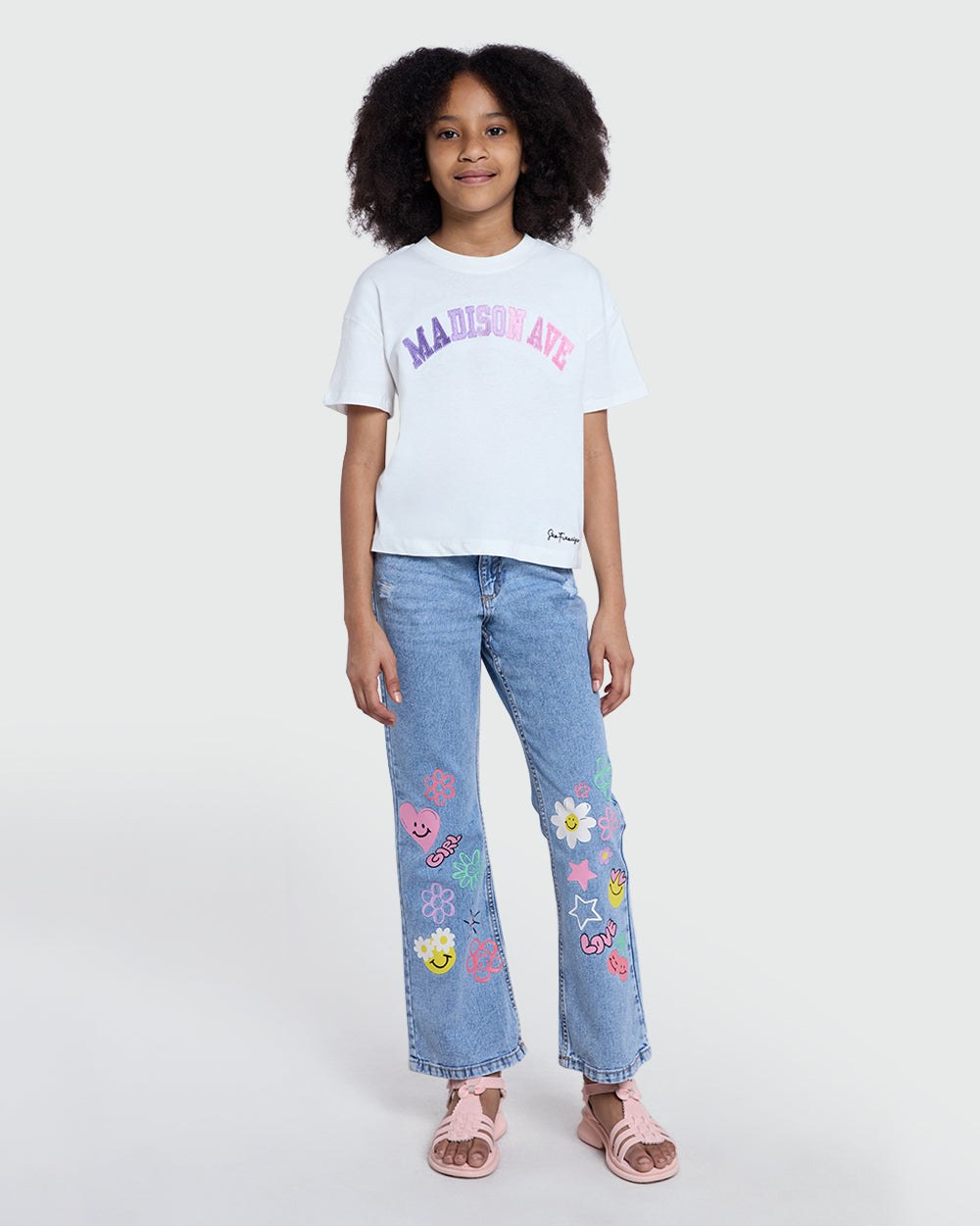 OVS Girls’ Flared Denim In Medium Blue Blue / 9-10 Y
