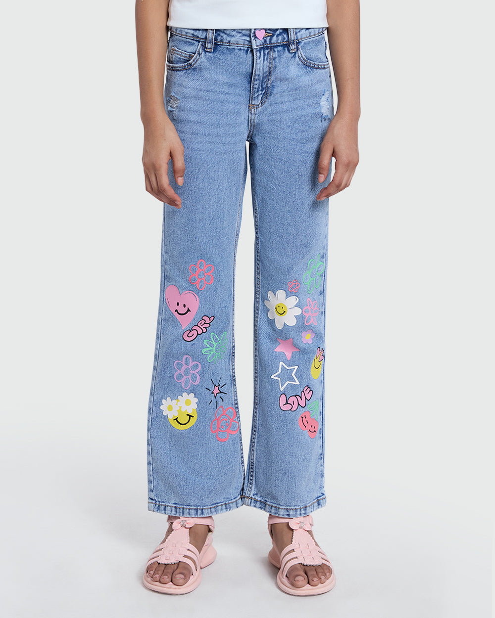 OVS Girls’ Flared Denim In Medium Blue Blue / 9-10 Y
