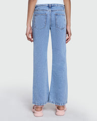 OVS Girls’ Flared Denim In Medium Blue Blue / 9-10 Y
