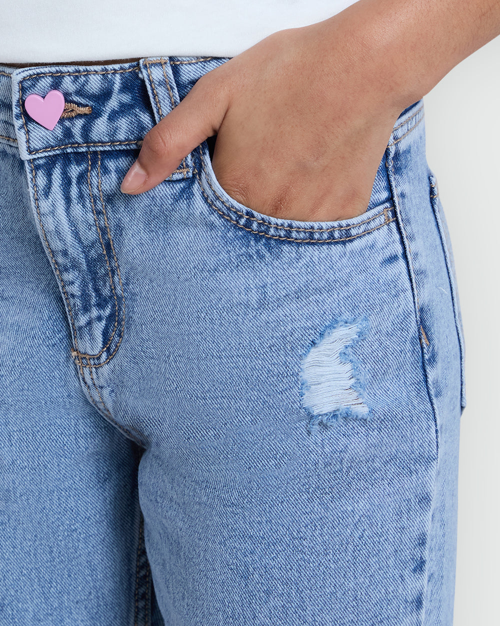 OVS Girls’ Flared Denim In Medium Blue Blue / 9-10 Y