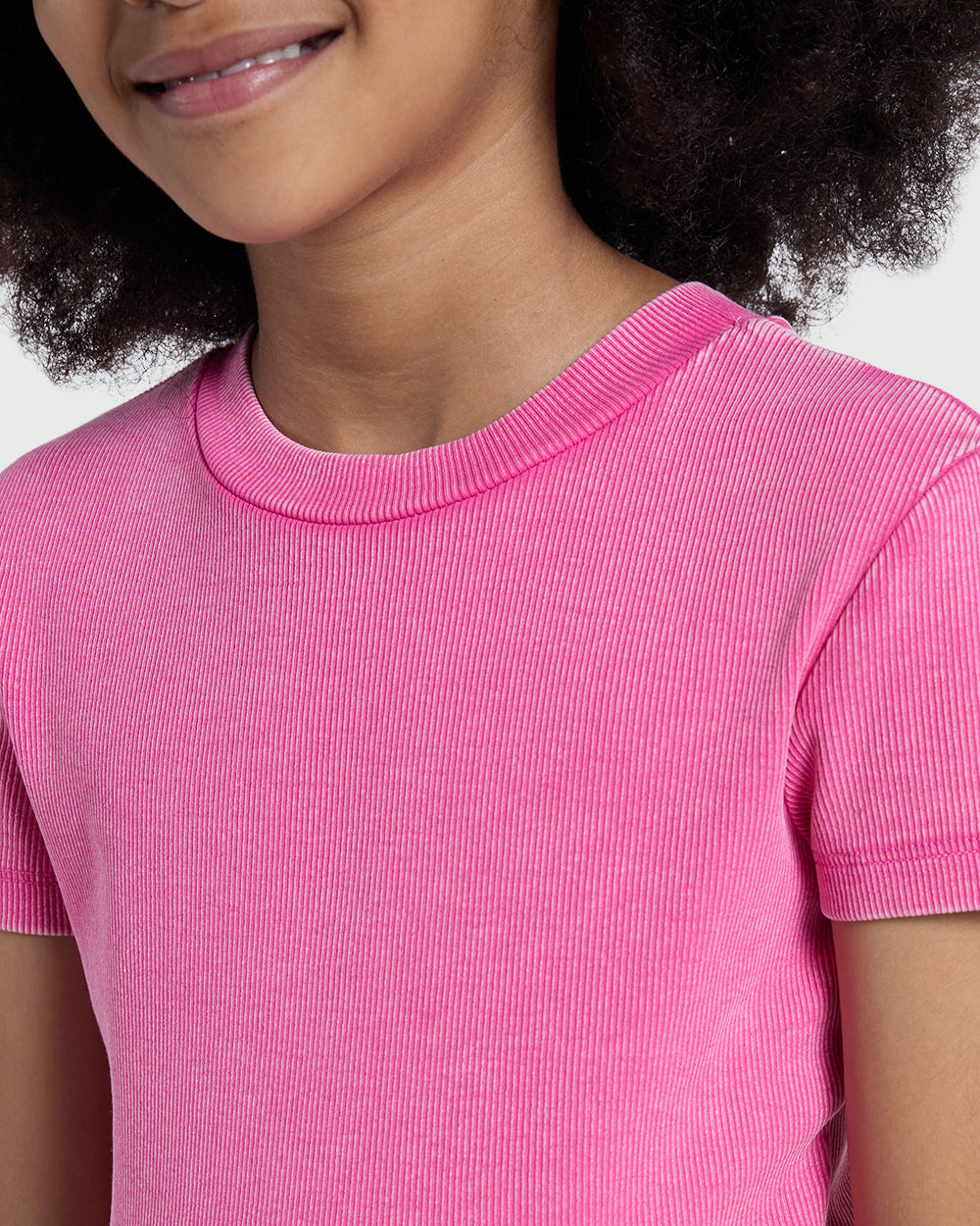 Ribbed Tee For Girls In Ibis Rose – By OVS Pink / 10-11 Y