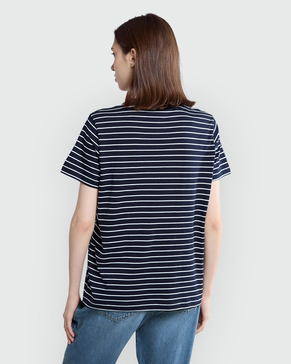 Supima Cotton Navy Tee By OVS Blue/White / L