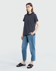 Supima Cotton Navy Tee By OVS Blue/White / L