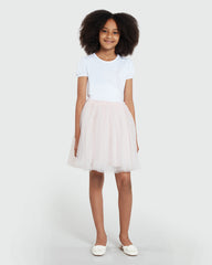OVS Girls’ Mesh Skirt In Rose Water Pink / 9-10 Y