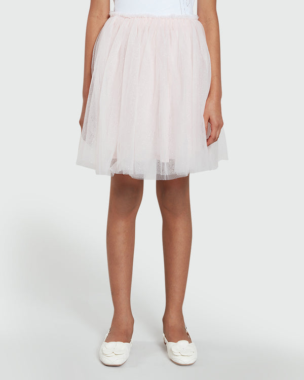 OVS Girls’ Mesh Skirt In Rose Water Pink / 9-10 Y