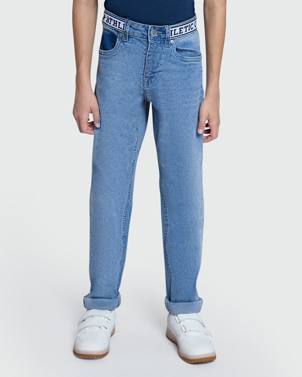 OVS Straight-Fit Jeans For Boys In Medium Blue Blue / 11 Y