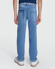 OVS Straight-Fit Jeans For Boys In Medium Blue Blue / 11 Y