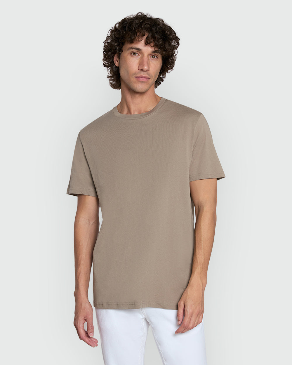 Iseo Round-Neck Tee By OVS In Pine Bark Grey / L