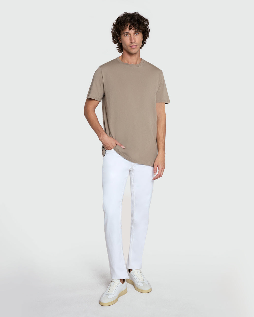 Iseo Round-Neck Tee By OVS In Pine Bark Grey / L