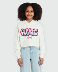 OVS Marshmallow Hooded Sweatshirt For Girls White / 10-11 Y
