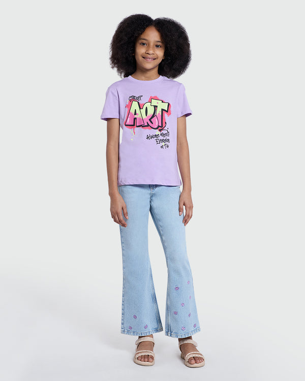 Long Sleeve Tee In Lilac Breeze – OVS Girls Violet / 10-11 Y