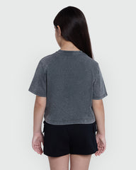 Acid-Wash Tee In Dark Grey – OVS Teens Grey / 10-11 Y