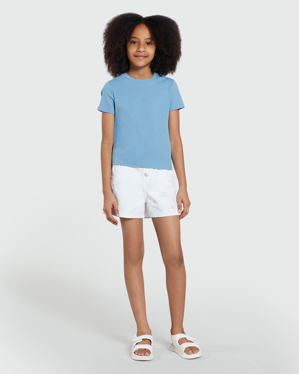 Girls’ White Paperbag Shorts By OVS White / 9-10 Y