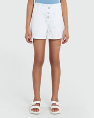 Girls’ White Paperbag Shorts By OVS White / 9-10 Y