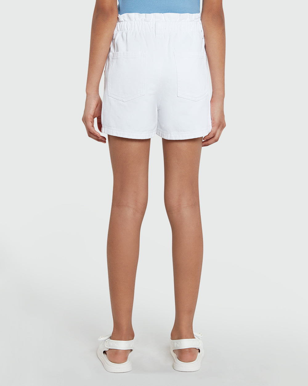 Girls’ White Paperbag Shorts By OVS White / 9-10 Y