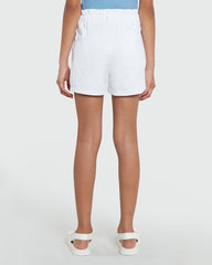 Girls’ White Paperbag Shorts By OVS White / 9-10 Y