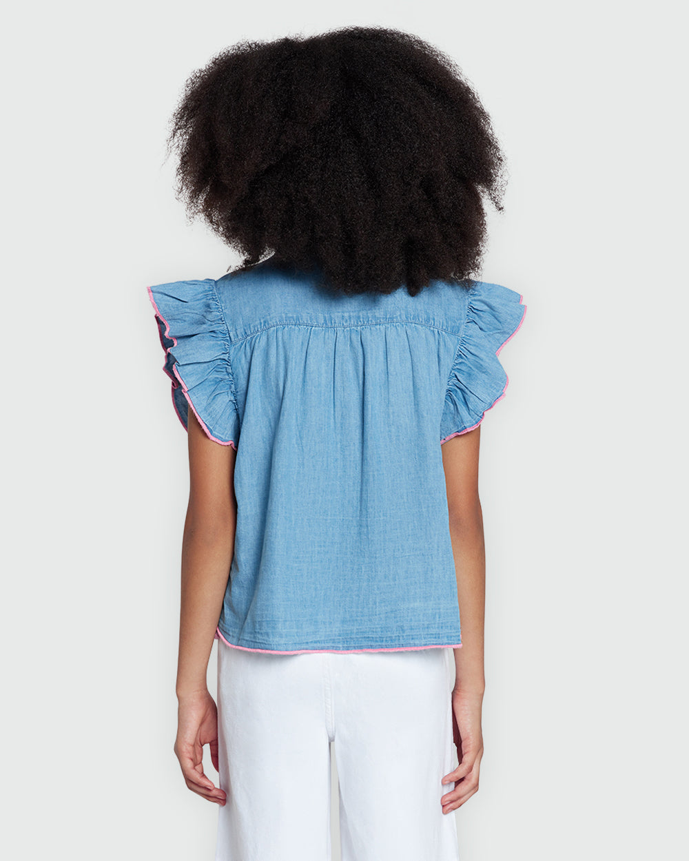 Light Blue Denim Blouse – OVS Girls’ Pick Azure / 9-10 Y